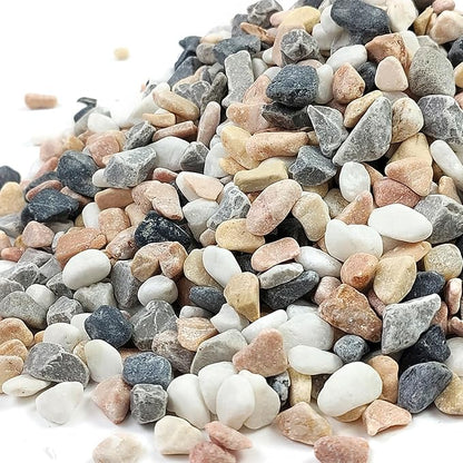 10 lbs Pebbles for Landscaping, 3/8 Inch Pea Gravel. Decorative Stones Rocks for Succulent, Cactus, Vases, Terrarium, Aquarium, Potted Top Dressing and Outdoor Garden