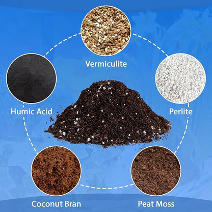 Halatool 3QT Indoor Potting Soil for Plants Orchid Potting Mix Garden Top Succulent Bonsai Soil for Aloe Vera Houseplants Flowers Vegetables & Herbs