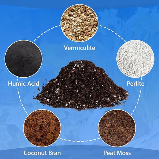 Halatool 6QT Indoor Potting Soil for Plants Orchid Potting Mix Garden Top Succulent Bonsai Soil for Aloe Vera Houseplants Flowers Vegetables & Herbs
