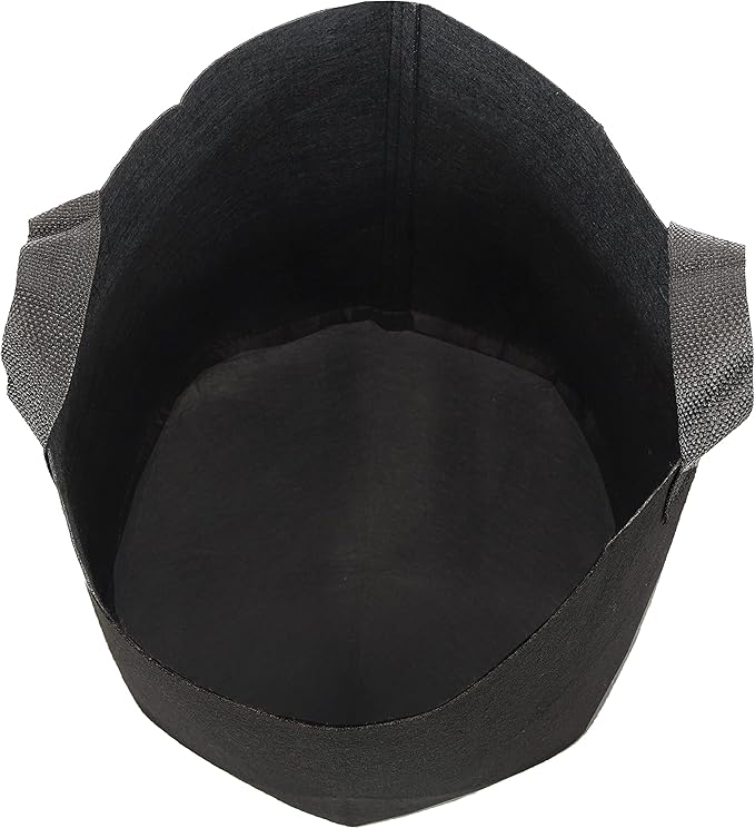Sunnydaze 10-Pack of 5-Gallon Garden Grow Bags for Vegetables - Black 300 GSM Non-Woven Polypropylene Felt Fabric Flower Pots and Planters with Handles - Gardening Containers