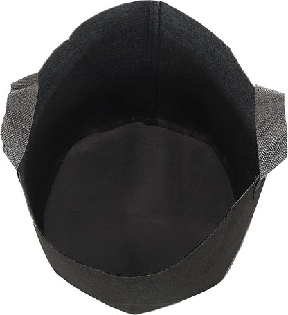 Sunnydaze 10-Pack of 5-Gallon Garden Grow Bags for Vegetables - Black 300 GSM Non-Woven Polypropylene Felt Fabric Flower Pots and Planters with Handles - Gardening Containers