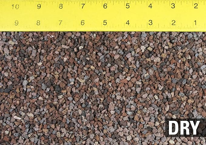 2 Gal. 1/8" - 3/16" Pre Mix Horticultural Red/Black Lava for Cactus & Succulent, Bonsai Tree Soil Mix - Small Grain (2GAL BK/RED S)