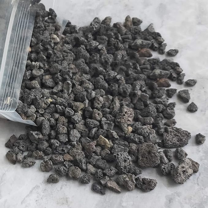 Lava Rocks for Plants -100% Pure Volcanic Rock No Dyes or Chemicals-Best Lava Stones Top Dressing for Cacti Succulents Plants,Bonsai (Black, 20LBS)