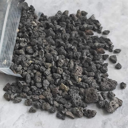 Lava Rocks for Plants -100% Pure Volcanic Rock No Dyes or Chemicals-Best Lava Stones Top Dressing for Cacti Succulents Plants,Bonsai (Black, 20LBS)