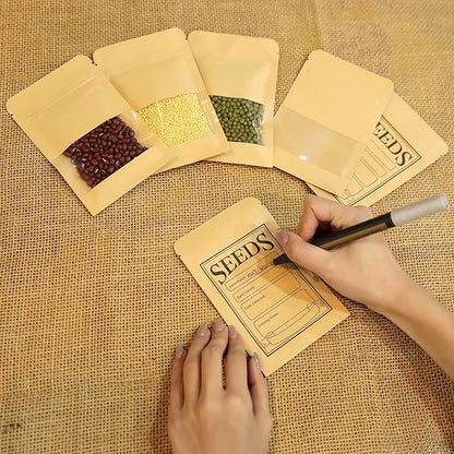 Seed Storage Organizer Box 60 Slots, with 20 Envelopes and Small Tool, Sturdy Seeds Saving Seed Bank Container Kit (Seeds not Included)