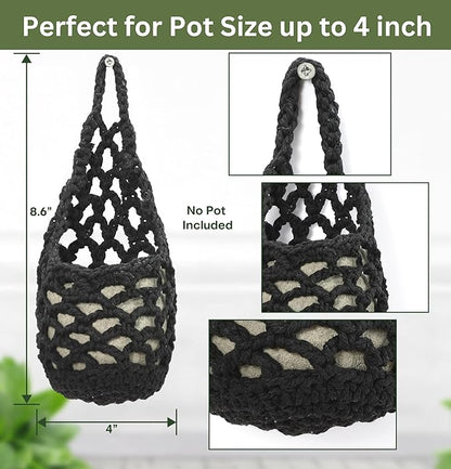 3 Packs Hanging Planters for Indoor Plants up to 4 in., Wall Plant Holder | Plant Hanger Indoor, Wall Planters for Indoor Plants, Hanging Plant (3PK, for 4 inch Pot)