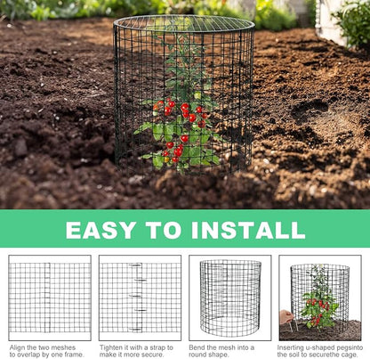 30Pcs Plant Protector from Animals: 10 Pack Metal Mesh Plant Cages to Keep Animals Out - Garden Protection Bunny Barricades from Chicken Squirrels Rabbits for Flowers Vegetables