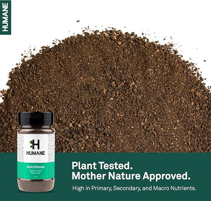 Humane Plant Food Indoor House Plants, All-Purpose Organic Indoor Plant Fertilizer - NutriDense (5oz)