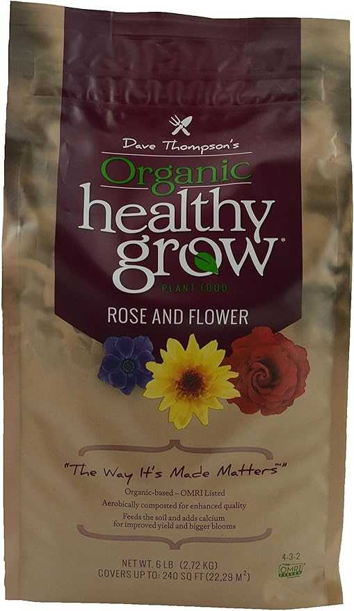 Dave Thompson's Organic Healthy Grow HGR 432 RF6 Rose and Flower Fertilizer, 6 lb