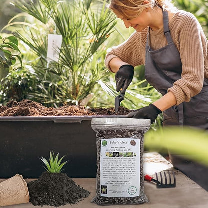 Aloe Vera Plant Potting Soil Mix (3 Cups / 1 Quart), Perlite & Peat Moss