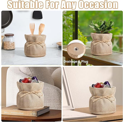 Succulent Pots Flower Pots for Indoor Plants Cute Plant Pots Candy Bowl for Office Key Holder Bowl Farmhouse Table Decor (Gold)
