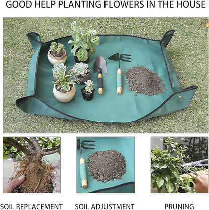 Plant Repotting Mat for Plants, Gardening Hand Tools for Gardeners, Oxford Cloth, 29.5 x 43.3in(75x110cm)