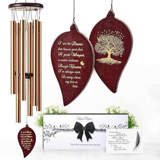 32 Inch Memorial Wind Chimes Outdoor, Sympathy Gifts for Loss of Loved One, Memorial Gifts for Loss of Mom, Sympathy Wind Chimes for Mother, Father, Brother, Sister