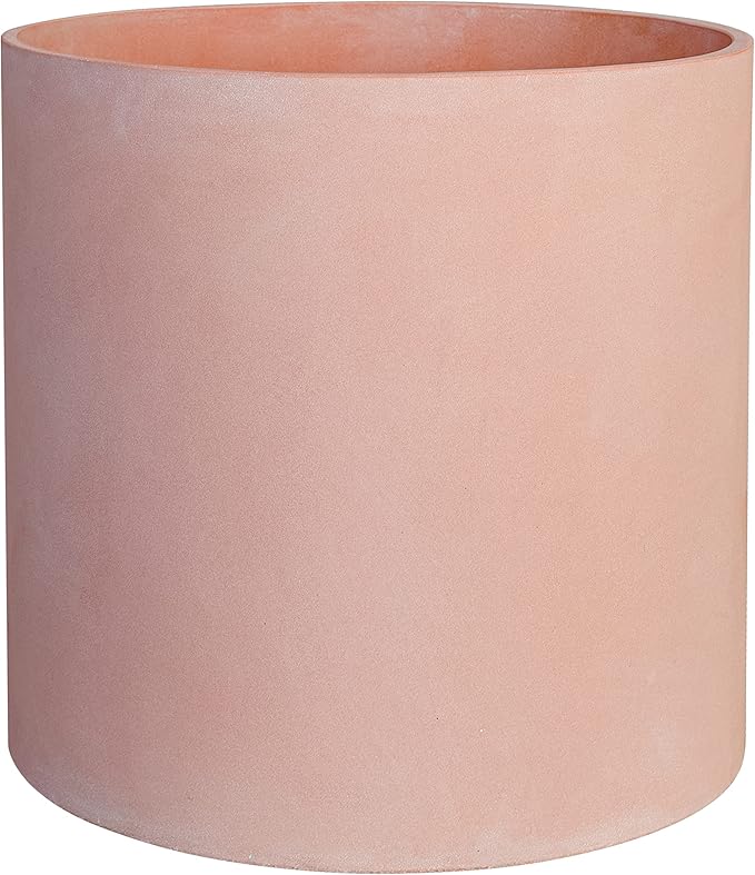 FaithLand Plant Pot 8 inch - Perfectly Fits Mid-Century Modern Plant Stand - Drainage Plug and Drainage Mesh Screen - Terracotta Color Planter Pot