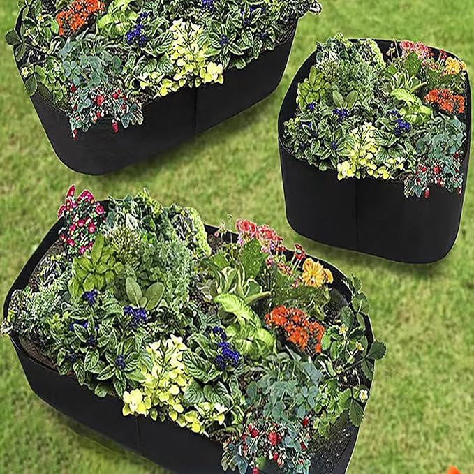 6x3 Ft Fabric Raised Garden Bed with 8 Grids - Perfect for Tomato and Potato Grow Bags, Outdoor Indoor Vegetable Garden Clearance Grow A Garden Solution