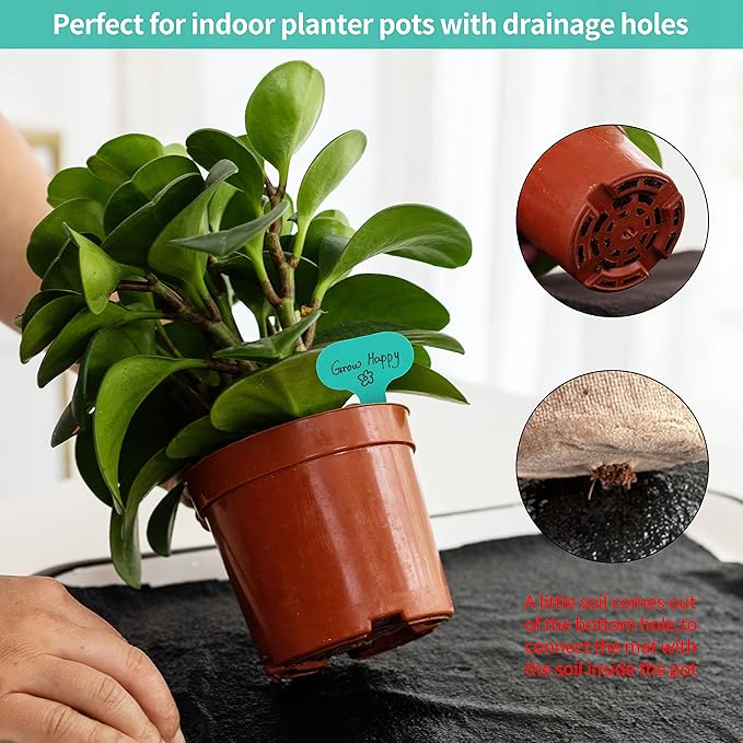 ORIMERC 40 x 50 inch Automatic Plant Watering Mat & 30 feet Self Watering System Wick Cord for Seed Starter Tray Capillary Mat for Seedling Capillary Matting for Potted Plants Greenhouse Gardening