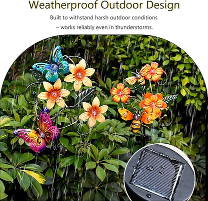 Solar Lights Outdoor Waterproof Garden Decor, Butterfly Solar Lawn Lights, Butterfly Solar Stake Lights for Courtyard Decoration, Garden Gifts for Women