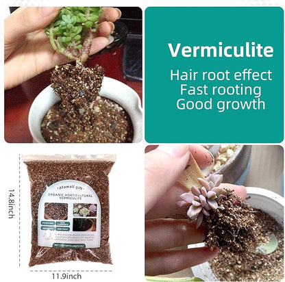 Organic Vermiculite Bulk, Horticultural Vermiculite Soil Conditioner, 10QT Organic Vermiculite by Perfect Plants, 100% Natural Vermiculite for Gardening