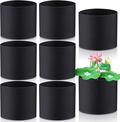 Norme 8 Pcs Aquatic Plant Pots for Pond, Pond Plant Baskets Heavy Duty Fabric Pots for Garden, Aquatic Plants, Bog Plants, Water Lily, Lotus, Flower(8 x 6 Inch)