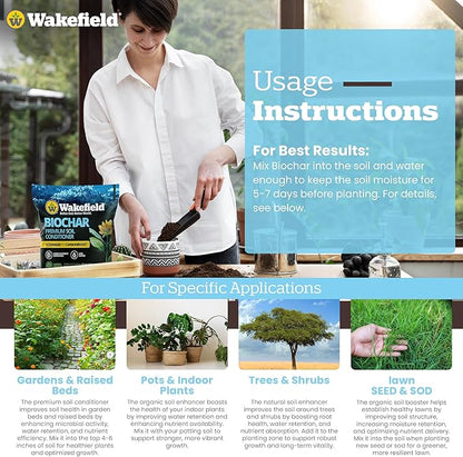 Wakefield Biochar with CarbonBoost One Cubic Foot Bag