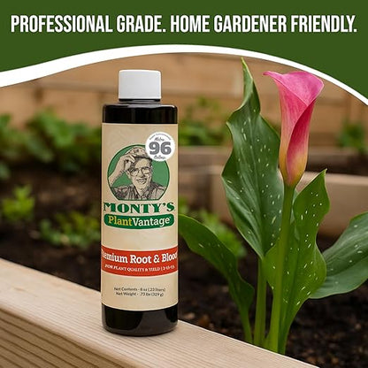 PlantVantage Root & Bloom Liquid Fertilizer - Concentrated Liquid Plant Fertilizer for Strong Roots & Bigger Blooms, Plant Food for Trees, Flowers & Vegetables, Soil or Foliar Application, 8 oz