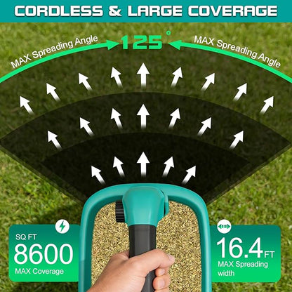 Rozlchar Power Spreader Compatible for Makita 18V Battery, Seed Spreader for Year-Round, Covers Up to 5,000 sq. ft.(Tool Only)