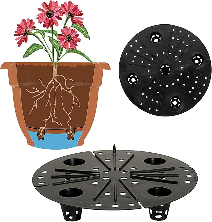 Bloem Ariana Pot Planter: 16" - Terra Cotta - Durable Resin Pot, For Indoor and Outdoor Use, Gardening, Self Watering Disk Included, 6 Gallon Capacity