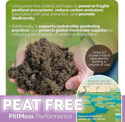 PittMoss Performance Peat Free Potting Mix with Controlled Release Fertilizer, 1 cu ft