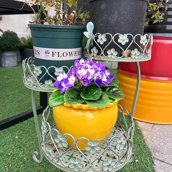 Yellow Lotus Flower Ceramic Self Watering Planter Pot, 5.3 x 4.58 x 4.7 inches, Absorbent, Indoor Outdoor, 2-Piece, Planter Type, 1.25 lbs