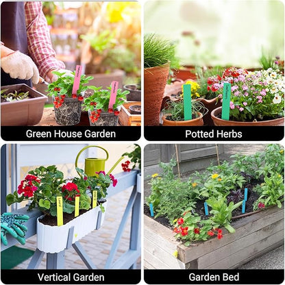 Greaner 6 Inch Plant Name Tags, 50PCS Plastic Garden Plant Markers, Plant Labels for Garden, Plant Identification Stakes for Indoor Outdoor Plants, Succulents, Trees, Herbs, Seeds, Vegetable(Colorful)