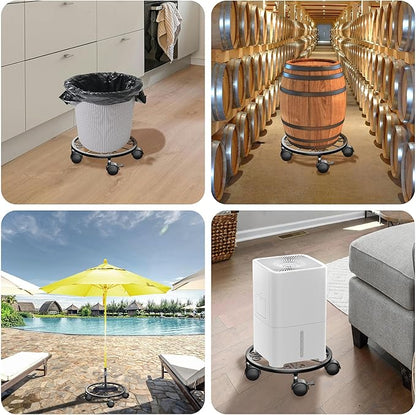 Plant Caddy with Wheels - 10.24" Plant Stand with Wheels, 360° Lockable Plant Rollers Plant Dolly, Plant Tray with Casters for Indoor and Outdoor.