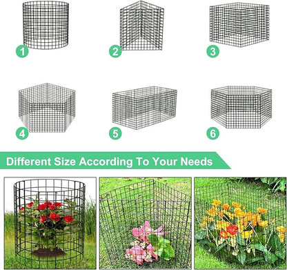 30Pcs Plant Protector from Animals: 10 Pack Metal Mesh Plant Cages to Keep Animals Out - Garden Protection Bunny Barricades from Chicken Squirrels Rabbits for Flowers Vegetables