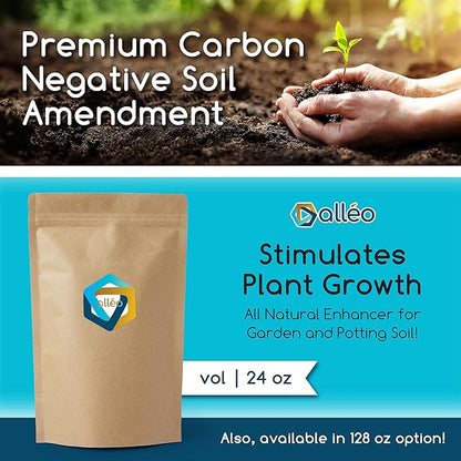 Superchar - Premium Biochar Charcoal Soil Amendment - 24oz High-Yield Organic Fertilizer Supplement- All Natural Enhancer for Garden and Potting Soil - Stimulates Plants Growth - 24 oz