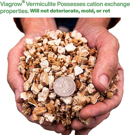 Viagrow® 16 qt. (0.5 cu. ft.) Coarse and Chunky Grade Vermiculite Soil Amendment (1-Pack) / A Product of The Harvest Company™