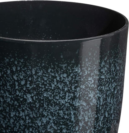 Glitzhome Large Planters for Outdoor Plants, Tall Outdoor Planter with Drainage Holes, Large Faux Ceramic Tall Flower Pots,Oversized Planters for Front Porch,Garden,Patio and Deck,16.75''H,Set of 2