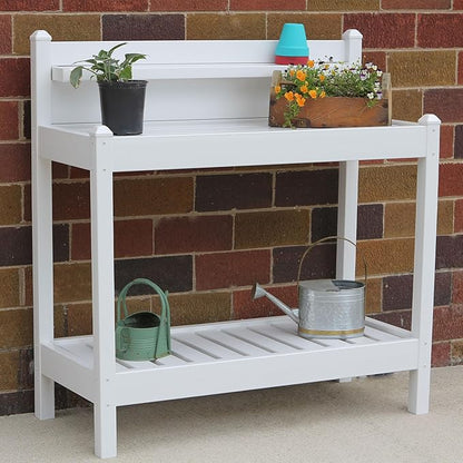 Dura-Trel 11203 Greenfield Potting Bench, White, 49"H