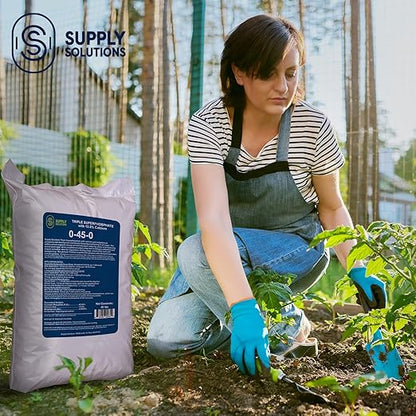 Supply Solutions | 0-45-0 Triple Superphosphate with 13.5% Calcium | High Phosphorus Bloom Booster Fertilizer for Indoor Plants, Flowers, Orchids, Citrus, Lawns, Vegetables & Fruit Trees (40 Pounds)