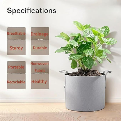 Grow Bags,Gallon Pot,Gallon Grow Bag,Fabric Plant Vegetable Pots,15-35 Gallon Nursery Pots,Deep Plant Pot, Gallon Grow Bags with Handles,3pcs (30 Gallon)