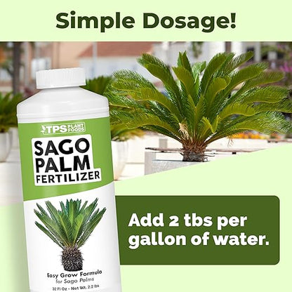 Sago Palm Fertilizer, Complete Liquid Sago Palm Plant Food, 32 oz (1 Quart)