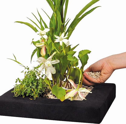 PondH2o Floating Aquatic Planter Basket, Floating Plant Baskets Kit 10" & 14" Square, Floatable Aquatic Water Garden Pond Plant Islands for Ponds and Water Features | Value 2 Pack
