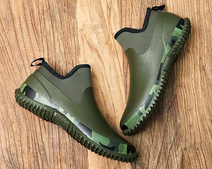 TENGTA Unisex Waterproof Garden Mud Shoes Mens Rubber Gardening Rain Boots for Women Car Wash Footwear