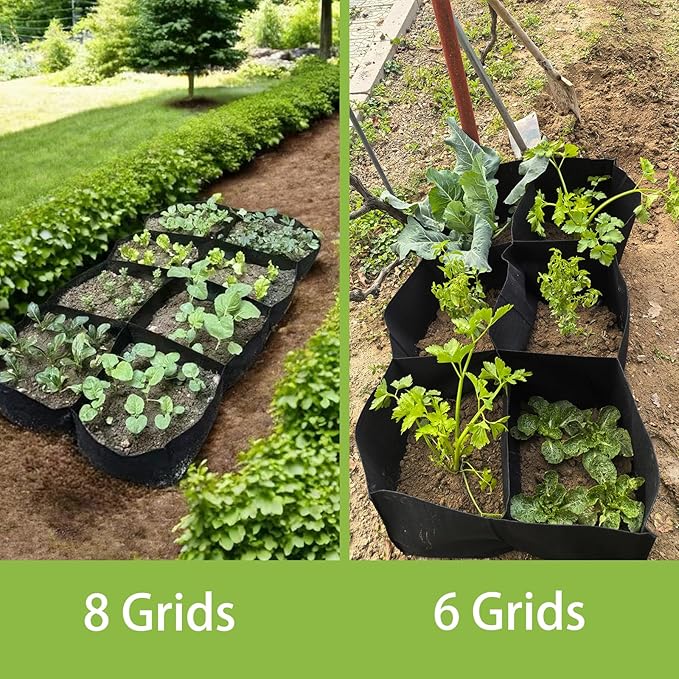 Fabric Grow Bags, Raised Garden Bed for Vegetable Herbs Flowers, 128 Gallon Fabric Plant Pots Indoor Outdoor, 6x3x1ft