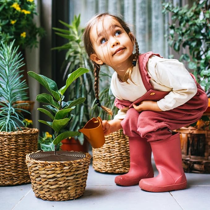 4 Pcs Plant Pot Grid,20.5 Inch 11.8 Inch Soil Protector Covers Cuttable Flower Pot Grid,Cat Digging Stopper Baby Safety Plant Pot Cover with Stakes for Indoor Outdoor
