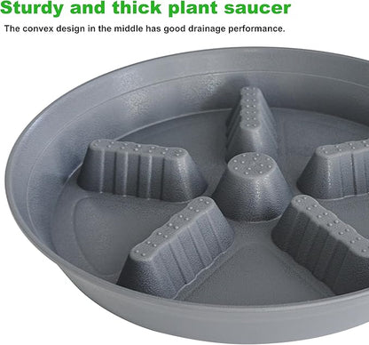 4 Pack Plant Saucer 12 inch, 8 10 14 17 inch, Plant Stand Plastic Plant Saucers for Indoors Outdoor, Heavy Duty Flower Saucers for Potted Plants, Pot Saucers for Plants, Grow Bags Saucers