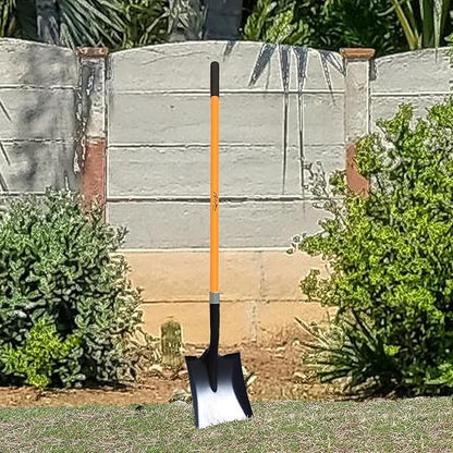 Ashman Heavy-Duty Transfer Shovel (6 Pack) with 47-Inch long Durable Handle and Blade- Ideal for Construction, Landscaping, Gardening, and Snow Removal- Durable, Rust-Resistant, and Multipurpose Scoop