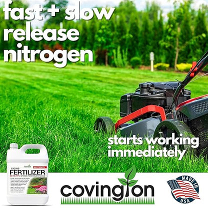 Covington 30-0-0 NPK Liquid Fertilizer (32oz) – High Nitrogen Low Salt Lawn Fertilizer Concentrate – All Purpose Liquid Formula for Lawns, Plants, Vegetable Gardens, for Any Turf & foliar Application