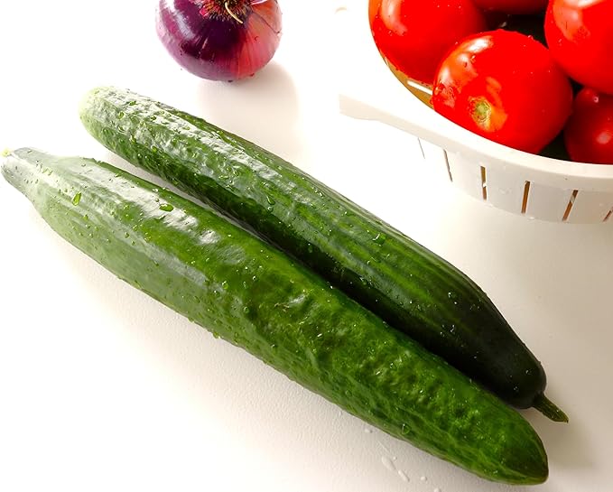 TomorrowSeeds - English Telegraph Improved Burpless Cucumber (English Cucumber) Seeds - 90+ Count - for 2026 Planting Hothouse Cucumbers Crisp European Near-Seedless Long Heirloom Vegetable