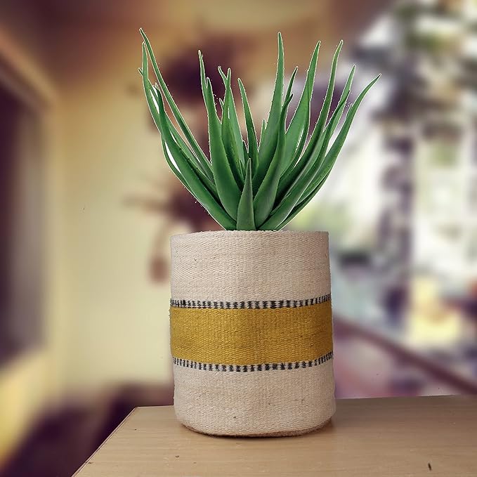 Planter Basket Modern Woven Basket for 10" Flower Pot Indoor Planters, 12” x 12” Storage Organizer Basket Rustic Home Decor, Boho Chic Storage Earth-Friendly Cotton ECO-Twist Planter
