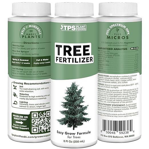 Tree Fertilizer – Liquid Plant Food for Healthy Roots & Foliage in Trees & Shrubs, 1 Gallon
