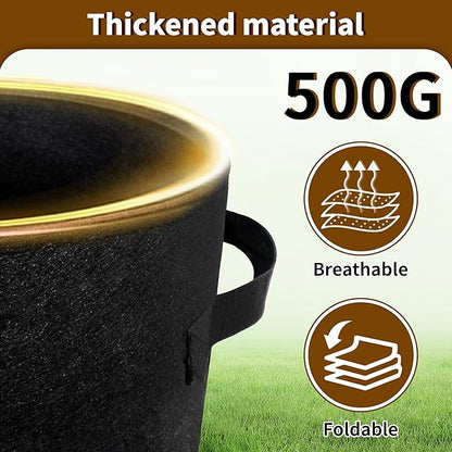 30 Gallon Potato Grow Bags 2-Pack with Dual Harvest Windows & Reinforced Handles, Non-Woven Fabric Planter for Potatoes, Tomatoes, Vegetables